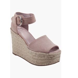 Marc Fisher LTD Alita Platform Wedge Espadrilles Sandals Light Pink Women’s 11